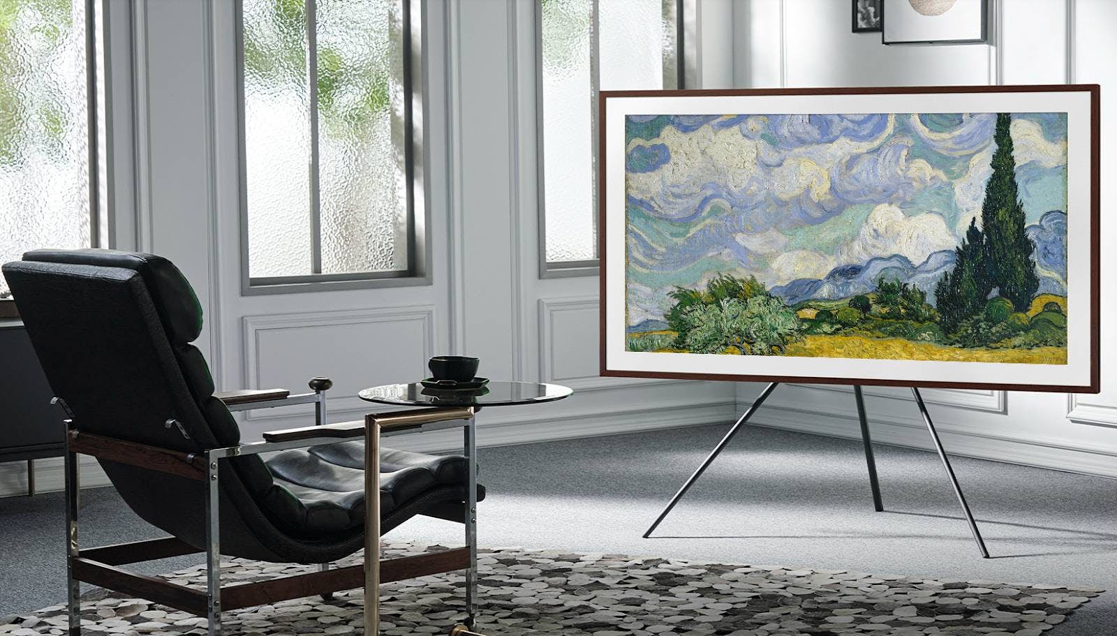  A Samsung television with an image of a painting on its screen that is part of a licensing deal with the Met.