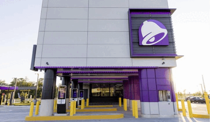 A slideshow of images of the new Taco Bell