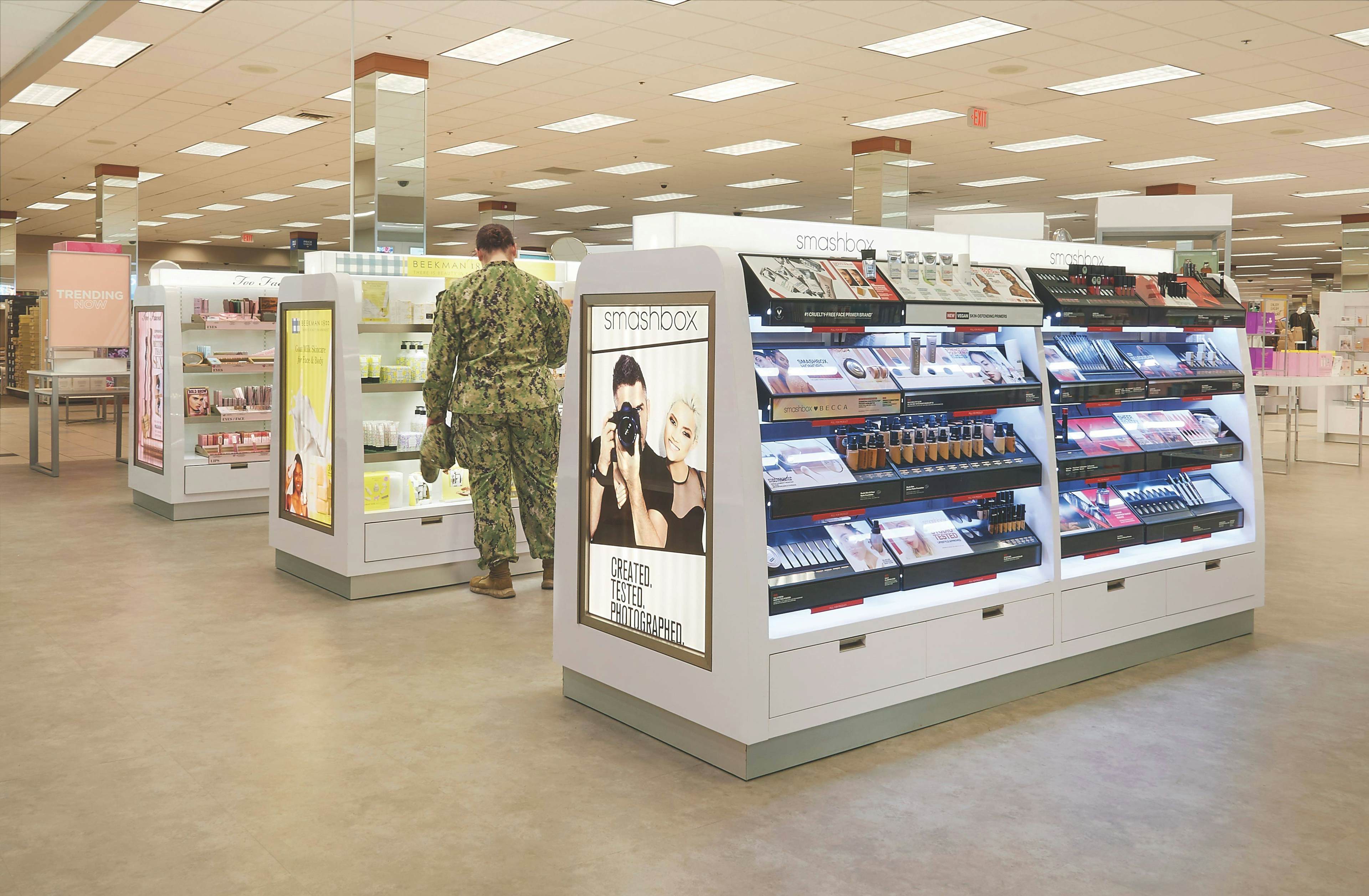 The remodeled beauty department in the Navy's Oceana NEX store. 