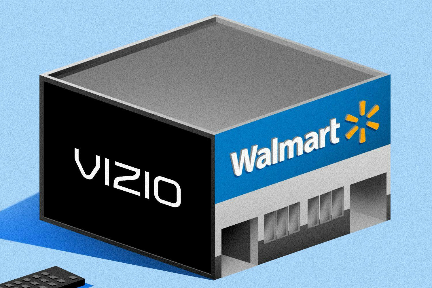 Walmart and Vizio logos together